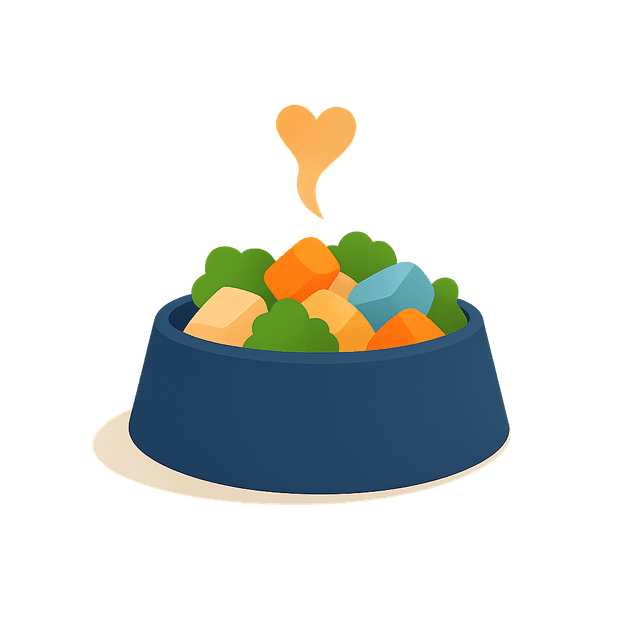 Dog food bowl illustration
